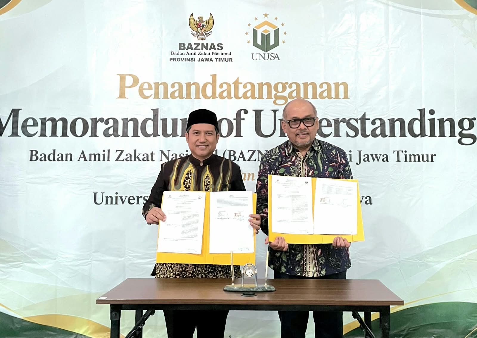 Penandatanganan MoU BAZNAS Jatim dan UNUSA